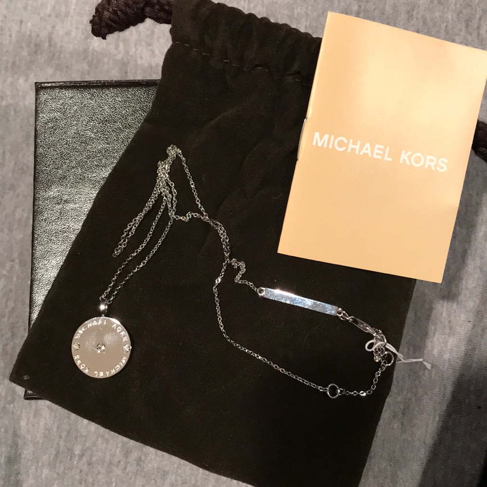 Michael Kors brand Diamond Chip Pendant Necklace